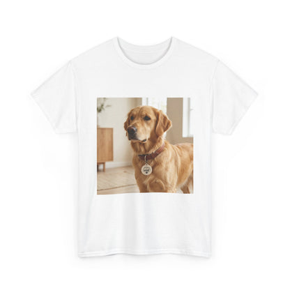 Golden Retriever Photo T-Shirt — Cute Dog Portrait Tee for Pet Lovers