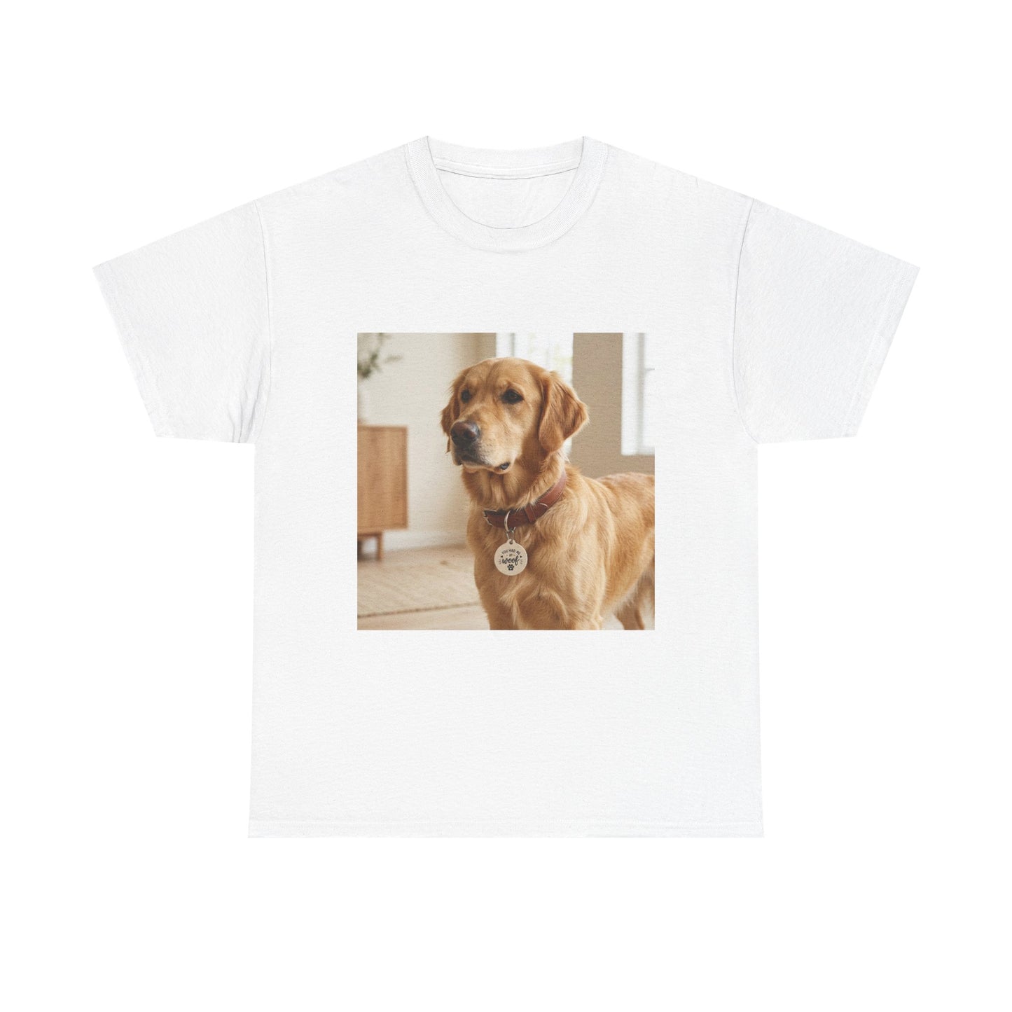 Golden Retriever Photo T-Shirt — Cute Dog Portrait Tee for Pet Lovers