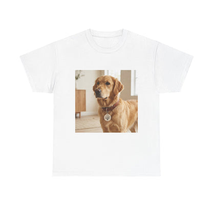 Golden Retriever Photo T-Shirt — Cute Dog Portrait Tee for Pet Lovers