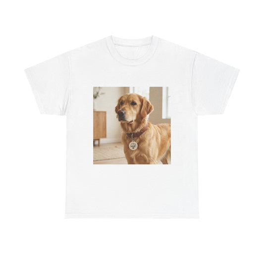 Golden Retriever Photo T-Shirt — Cute Dog Portrait Tee for Pet Lovers